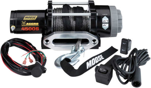 Moose Utility - Moose Utility 4,500-lb. Aggro UTV Winch with Synthetic Rope - 104311