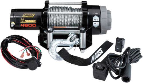 Moose Utility - Moose Utility 4,500-lb. Aggro UTV Winch with Wire Rope - 104310