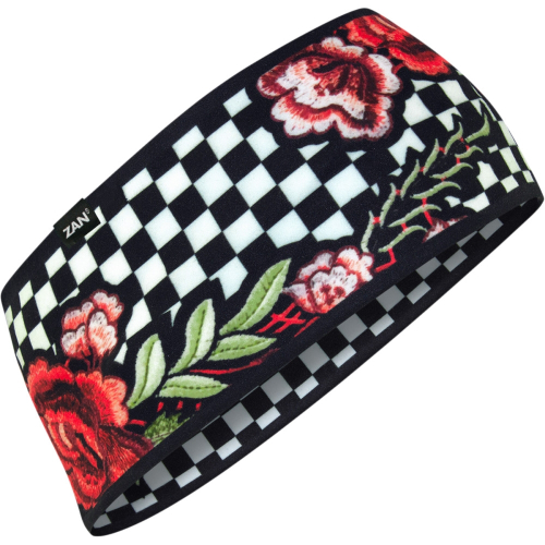 Zan Headgear - Zan Headgear Sportflex Series Headband - HBL421 - Checkered Floral - OSFM