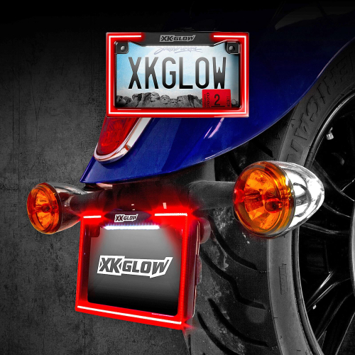 XK Glow - XK Glow Led License Plate Frame - Chrome - XK034018-W