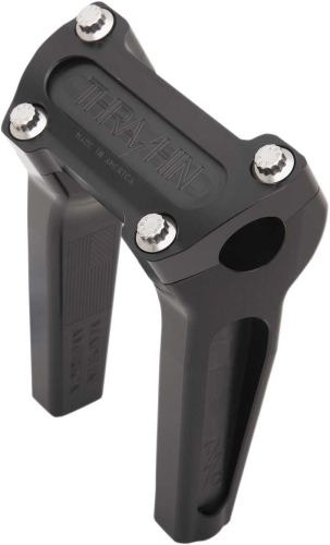 Thrashin Supply Company - Thrashin Supply Company Straight Handlebar Riser Kit without Gauge Cutout - 6in. - Anodized Black - TSC-6000-1