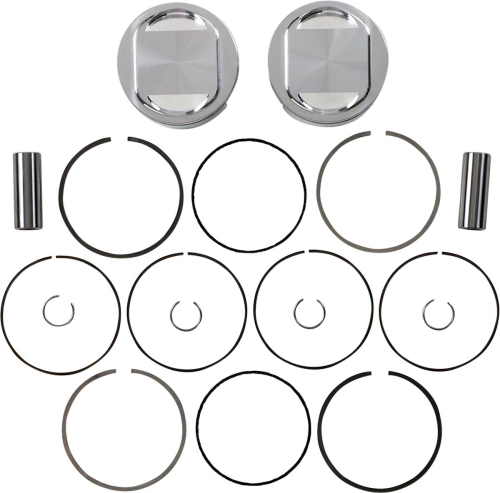 J.E. Pistons - J.E. Pistons Round Piston Kit - Standard Bore 3.937in., 10.75:1 Compression - 317212
