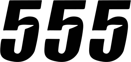 DCOR - DCOR Slash Series Individual Numbers 6in. - No.5 - Black - 45-29-5