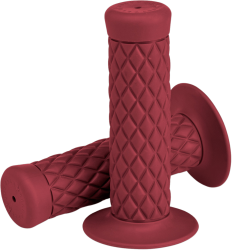 Biltwell Inc. - Biltwell Inc. 7/8in. Thruster TPV Grip - Oxblood - 6702-0378