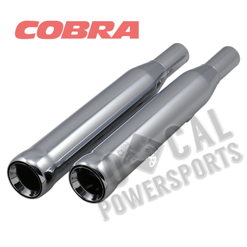 Cobra - Cobra Neighbor Haters Slip-On Mufflers - Chrome - 6085