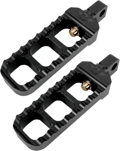 Joker Machine - Joker Machine Adjustable Serrated Narrow Footpegs - Black Anodized - 08-61-1B