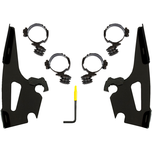 Memphis Shades - Memphis Shades Batwing Fairing for Trigger-Lock Mounting Kit - Black - Honda - MEB2067