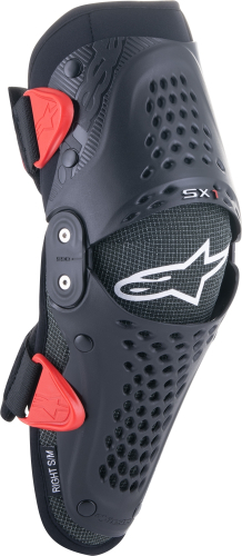 Alpinestars - Alpinestars SX-1 Youth Knee Protector - 6546319-13-LXL - Black/Red - LG-XL