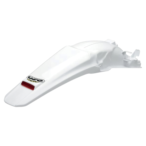 UFO Plastics - UFO Plastics Enduro Rear Fender with LED Light - White - HO03646-041