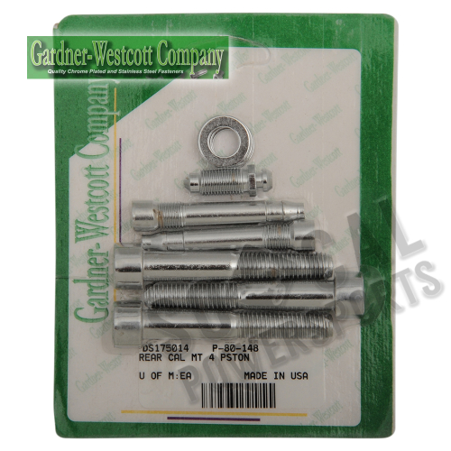 Gardner-Westcott - Gardner-Westcott Rear Caliper Mounting Allen Bolt Kit - Chrome - P-80-148