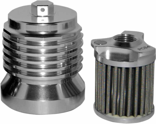PC Racing - PC Racing FLO Spin On Stainless Steel Oil Filter - Polished - PCS4C