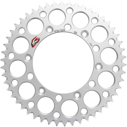 Renthal - Renthal Ultralight Rear Sprocket - Silver - 50T - 123U-520-50GYSI