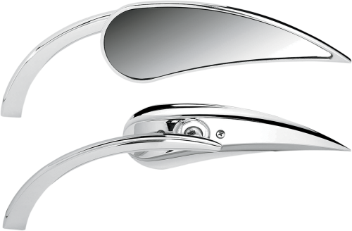 Arlen Ness - Arlen Ness Micro Die-Cast Rad II Teardrop Mirror - Left - Chrome - 13-410