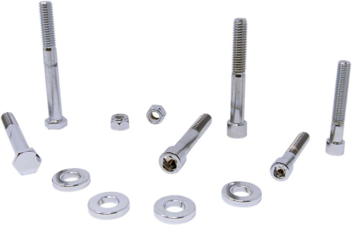 Drag Specialties - Drag Specialties Motor Mount Chrome Socket-Head Bolt Set - Knurled - MK267