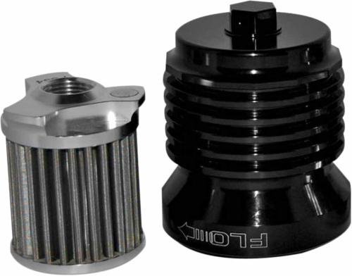 PC Racing - PC Racing FLO Spin On Stainless Steel Oil Filter - Black - PCS4B