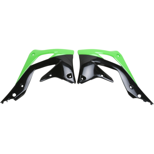 Acerbis - Acerbis Radiator Shrouds - Green/Black 12 - 2250431089