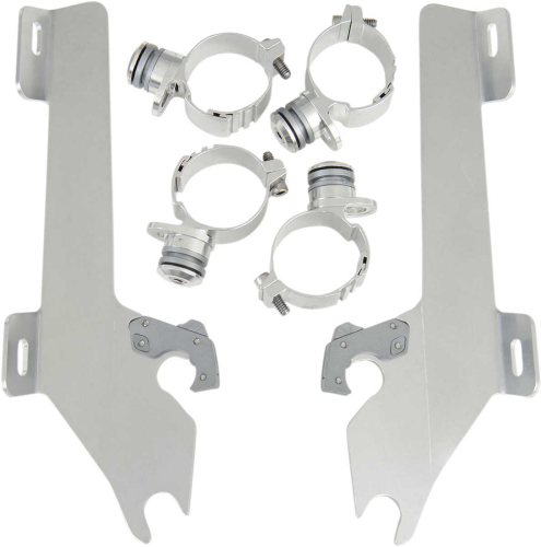 Memphis Shades - Memphis Shades Trigger-Lock Mount Kit for Batwing Fairing - Polished - MEK1953