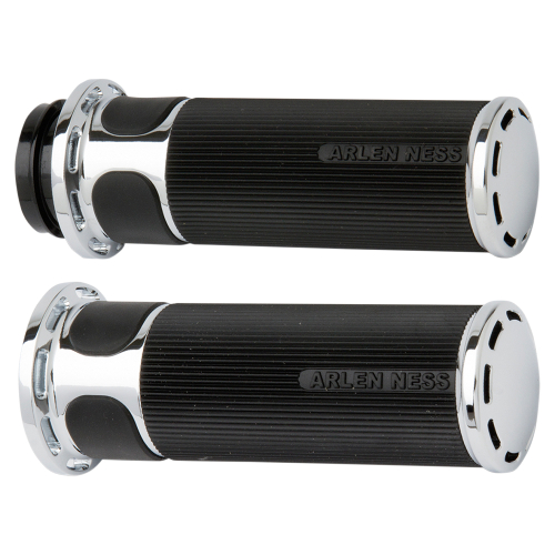 Arlen Ness - Arlen Ness Fusion Series Grips - Slot Track - Chrome - 07-302
