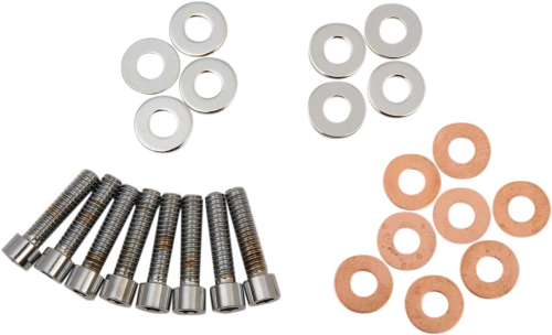 Drag Specialties - Drag Specialties Rocker Box Mount with Washers Chrome Socket-Head Bolt Set - Smooth - MK123S