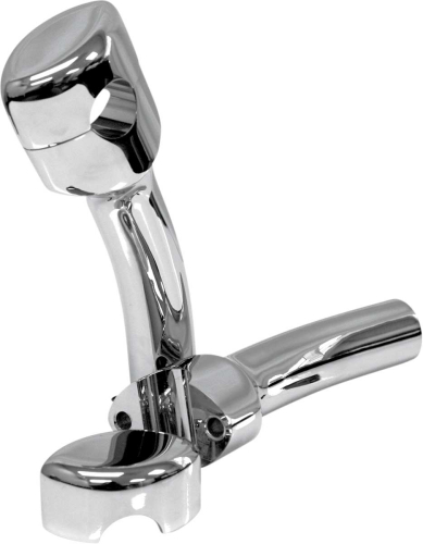 LA Choppers - LA Choppers Hefty Smooth Riser for 1-1/4in. Handlebar - 5-1/2in. Tall with 1/2in. Pullback - Chrome - LA-7406-05