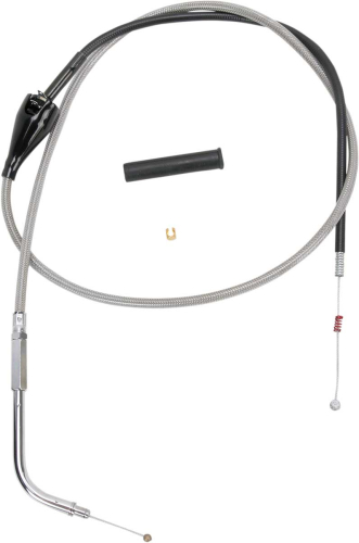 Drag Specialties - Drag Specialties Alternative Length Braided Idle Cable - 44in. - 5343144