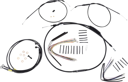 Burly Brand - Burly Brand T-Bar Cable and Brake Line Kit - 14in. - B30-1196