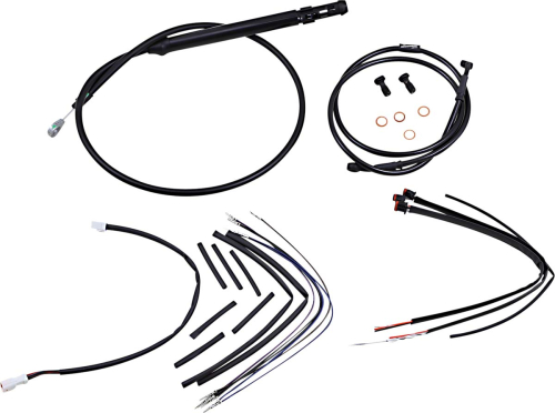 Burly Brand - Burly Brand Handlebar Cable/Line Install Kits - Black - B30-1259