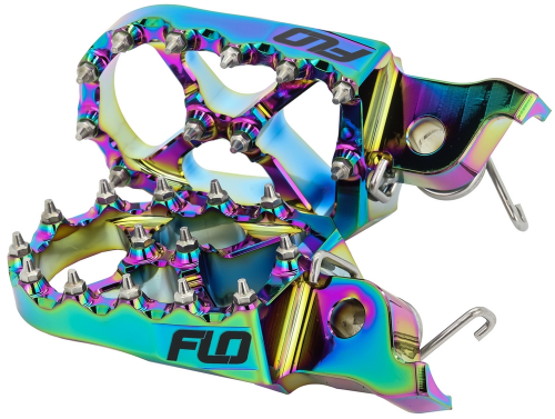 Flo Motorsports - Flo Motorsports Pro Series Footpegs - Jet Fuel - FPEG-797JET