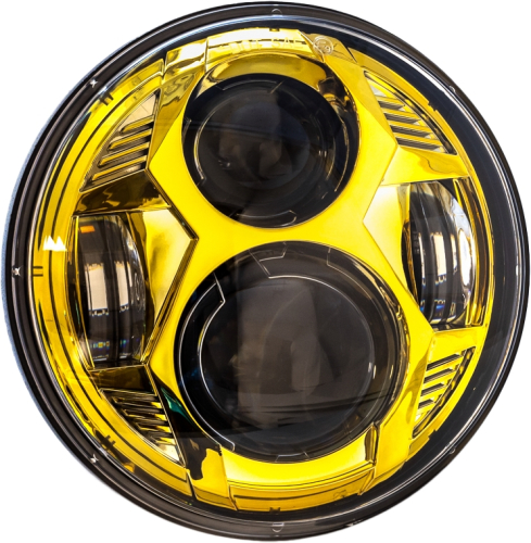 Letric Lighting Co. - Letric Lighting Co. 5.75in. LED Headlight - Color Collection Wide-Array LED - Gold - LLC-CC-5G