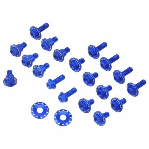 ZETA - ZETA Aluminum Fork Guard Bolt Kit  - Blue - ZE88-5656