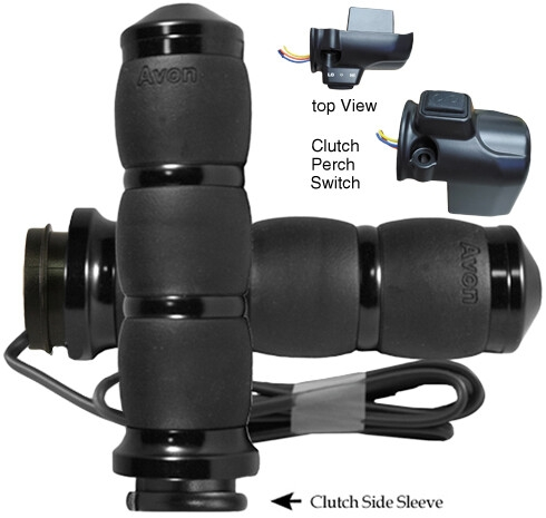 Avon Grips - Avon Grips Velvet Air Heated Grips - Black - AIR-96-FLY-RHT