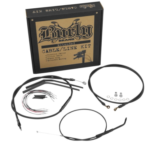 Burly Brand - Burly Brand Extended Cable and Brake Line Kit for Rebel - B30-1307