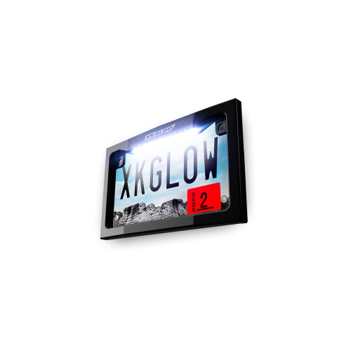 XK Glow - XK Glow Lighted License Plate Frame - Black - XK034019-B