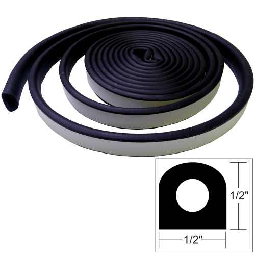 TACO Marine - TACO Weather Seal - 10'L x &#189;"W x &#189;"H - Black