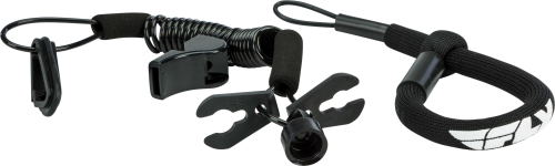 Fly Racing - Fly Racing Ultra Cord Floating Tethercord/Lanyard - Black - FUJL-2389-BLK