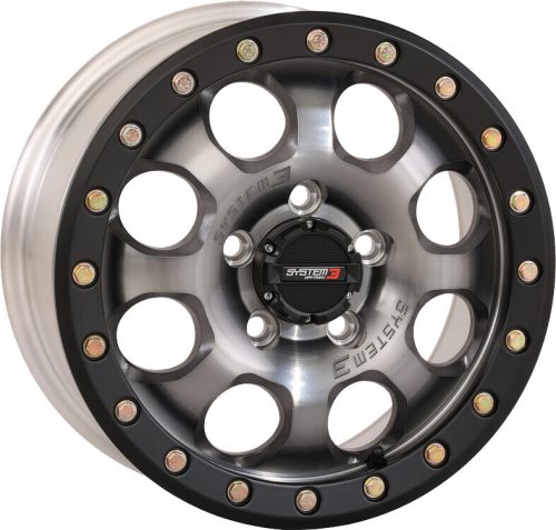 System 3 - System 3 SB-7 Beadlock Wheel - 15x7 - 4+3 (10mm) - 5/4.5 - Matte Titanium - 15S3-7644