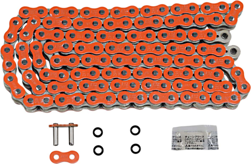 EK Chain - EK Chain 525 MVXZ2 Series X-Ring Chain - 120 Links - Orange - 525MVXZ2-120/O