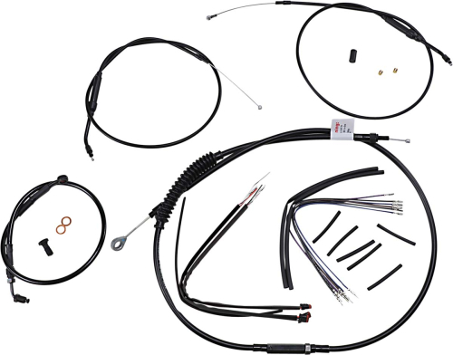 Burly Brand - Burly Brand T-Bar Cable and Brake Line Kit - 12in. - B30-1268