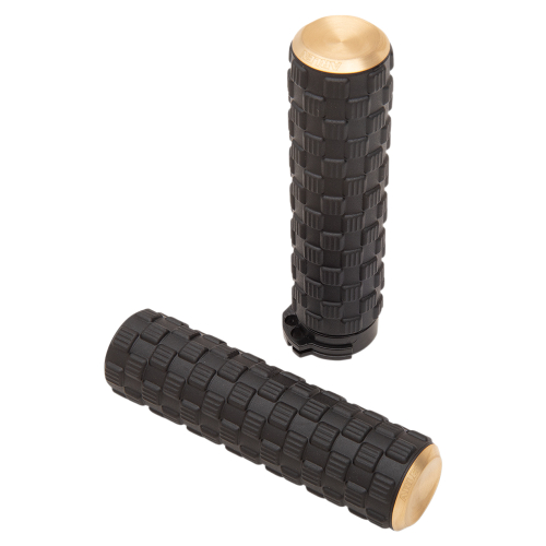Arlen Ness - Arlen Ness Fusion Series Grips - Air Trax - Brass - 07-354