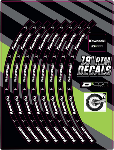 DCOR - DCOR Rim Decal - Kawasaki 19in. - Rear - 40-80-201