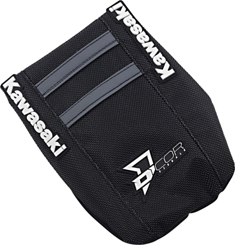 DCOR - DCOR Factory Reinforced Seat Cover - Black Sides/Black Top with Gray Ribs - 30-20-481