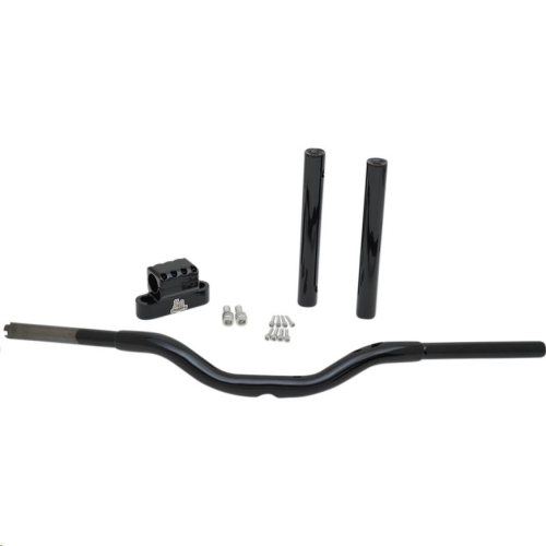 LA Choppers - LA Choppers 1-1/4in. Kage Fighter Straight Heights T-Bar - 12in. Rise - Gloss Black - LA-7335-12B