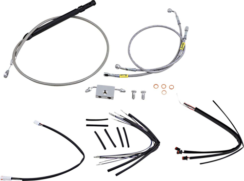 Burly Brand - Burly Brand Handlebar Cable/Line Install Kits - Stainless Steel - B30-1243