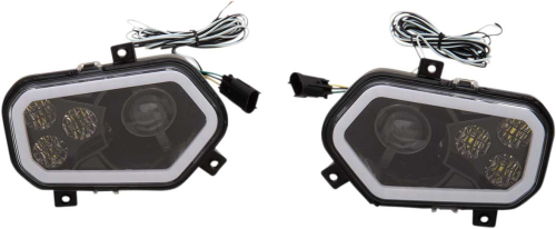 Moose Utility - Moose Utility LED Headlights - Black with LED Halo - 2001-2226