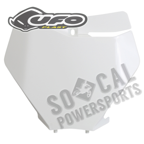 UFO Plastics - UFO Plastics Front Number Plate - 20 KTM White - KT04094042