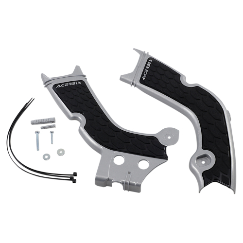 Acerbis - Acerbis X-Grip Frame Guards - Silver/Black - 2736331015