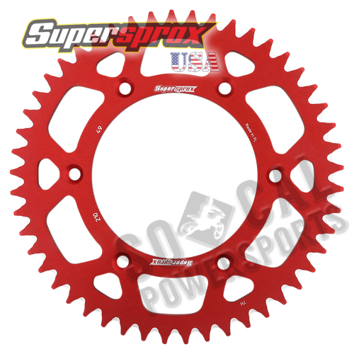 Supersprox - Supersprox Aluminum Rear Sprocket - 49T - RAL-210-49-RD