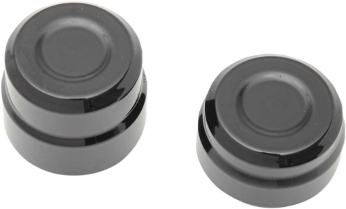 Drag Specialties - Drag Specialties Billet Rear Axle Caps - 1in. - Black - 0214-0833
