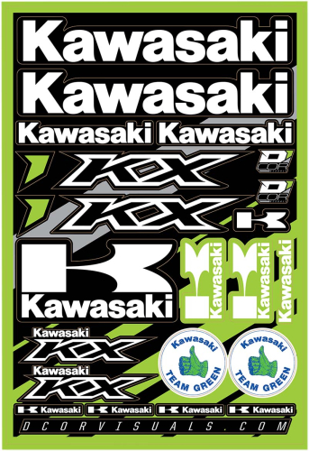 DCOR - DCOR Decal Sheet - Kawasaki KXF - 40-20-100