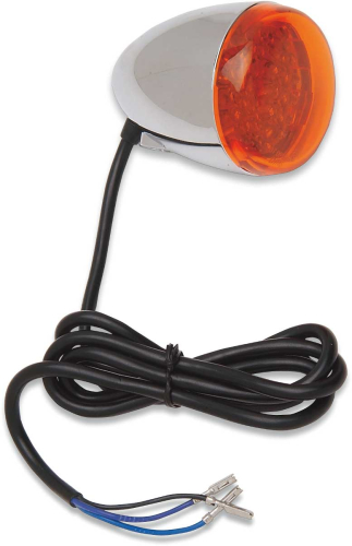 Chris Products - Chris Products Front Custom Signal Light Assembly - Chrome with Amber LED - Stem mount - 8500A-LED
